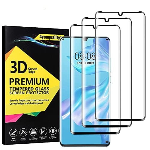 Image of 4youquality [3-Pack[Full Coverage] Screen Protector for Huawei P30 Pro, Tempered Glass Film [Full-Coverage][LifetimeSupport][Anti-Scratch][Anti-Shatter]
