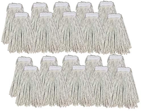 Image of Kentucky Mop Head Replacement Commercial Mop Heads for Heavy Duty Industrial Use - Large Size Cotton PY Yarn 16oz 450 Gram (20)