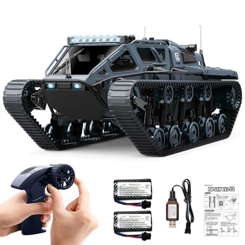 Image of Mostop Remote Control Tank 1/16 Scale Transport Military Vehicle Offroad Crawler for Kids, 2.4Ghz Remote Control Crawler Drift Tank with 2 Batteries, 360°Rotating Drifting Army Armored Truck