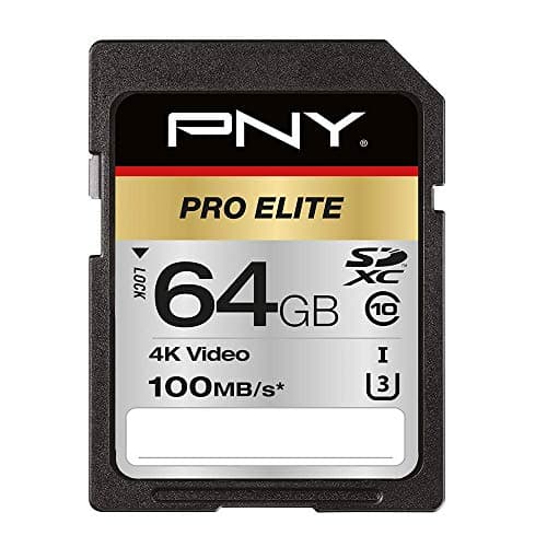 Image of PNY Pro Elite SDXC card 64GB Class 10 UHS-I U3 100MB/s