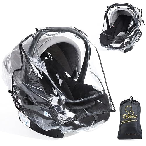 Image of Orzbow Car Seat Rain Cover Universal, Baby Car Seat Cover with Large Window for Quick Access, Side Ventilation, Easy Carry, for Donna, Maxi COSI, Cybex etc.