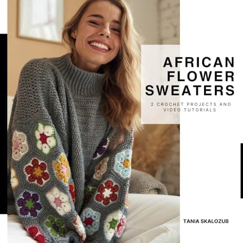 Image of African Flower Sweaters book: 2 crochet patterns and video tutorials