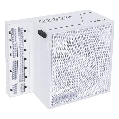 Image of Lian Li EDGE Gold 850W PC Power Supply White, 850 Watt ATX PSU, PCIe 5.1, ATX 3.1 PSU | 80 PLUS Gold, modular, Sleeved Cable Kit, 12VHPWR for NVIDIA RTX, quiet fan