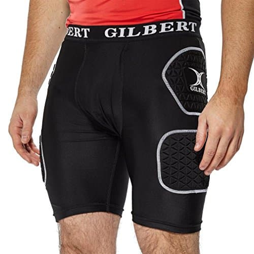 Image of Gilbert Protective Men's Rugby Shorts, Black, M