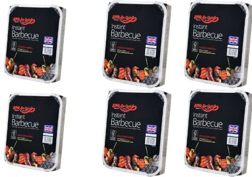Image of 6 X Bar-Be-Quick Instant Barbecue packs- Each pack feeds 4 people-World's best brand leading disposable BBQ