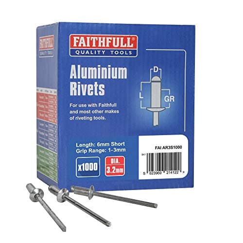 Image of Faithfull Aluminium Rivets (1000) 3MM Short, FAIAR3S1000