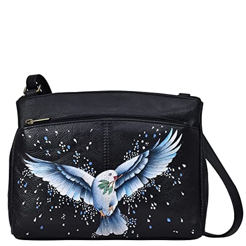 Image of Anna by Anuschka Medium Crossbody, Peace and Love, One Size
