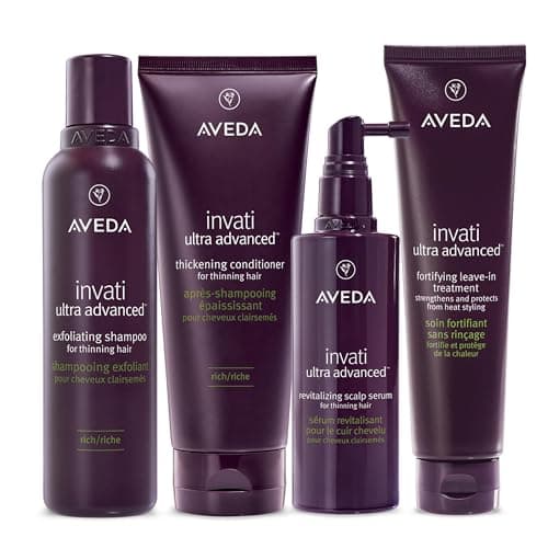 Image of Aveda Invati Ultra Advanced Rich 4-Step System | Exfoliating Shampoo, Thickening Conditioner, Revitalizing Scalp Serum, Fortifying Leave-In Hair Treatment | Reduces Hair Loss by 77%*