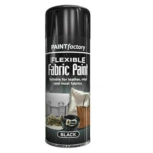 Image of SuperGift.com 200ml Fabric Black Spray Paint – Flexible & Fade-Resistant Dye for Textiles – Ideal for Upholstery, Clothing, Canvas & DIY Projects