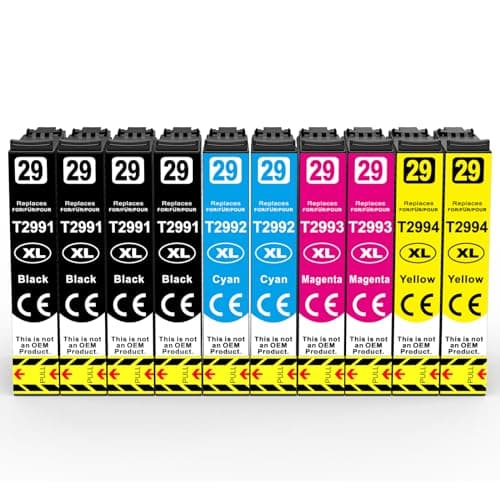 Image of 10 Pack 29XL Ink Cartridge Compatible for Epson 29 XL Ink for Expression Home XP-342 XP-335 XP-235 XP-442 XP-352 XP-247 XP-255 XP-332 XP-345 XP-432 XP-435 Printer