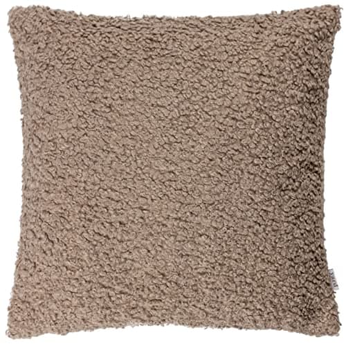 Image of Yard Cabu Cushion Cover – Scandi Minimalist Chunky Boucle Textured Decorative Case (Taupe - 45x45cm)