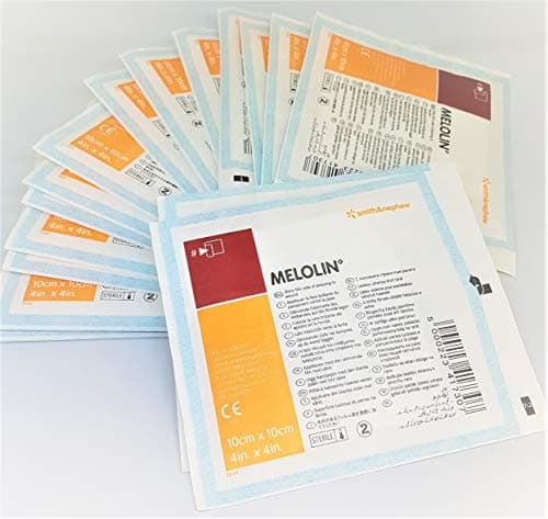 Image of Melolin Sterile Non-Adherent Dressings – 10cm x 10cm, Pack of 5 | Gentle, Absorbent & Protective Wound Pads