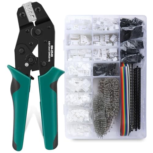 Image of Crimping Tool Set, SN-2549 Ratcheting Crimper 0.08-1.0mm²(AWG28-18) with 2316pcs 2.54mm Dupont/JST-XH/PH Connector Kit, Wire Crimper for DIY Electronics, 3D Printer, RC, Automotive Wiring