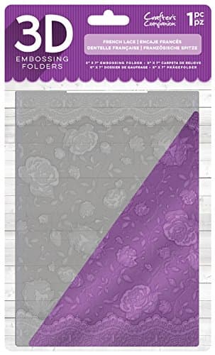 Image of Crafter's Companion 3D Embossing Folder 5"x7"-French Lace, 26.5 x 16 x 1 cm