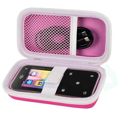 Image of Case for VTech KidiZoom Snap Touch - Children's Touchscreen Smartphone, Storage Holder for Toy Digital Cameras MP3 Player/USB Cable - Box Only (Pink)
