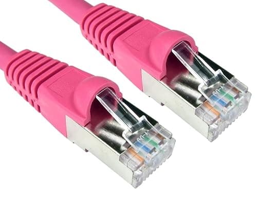 Image of World of Data 2m CAT6A *600MHz* Network Cable PINK - Professional Standard Ethernet Lead - LSZH - SSTP - FTP - 10GBASE-T (10 gigabit support) - 10Gbits/s (billion bits per second)