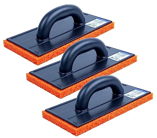 Image of 3 x Orange Rubber 18mm Sponge Float 280 x 140mm Rough, Coarse (3620)