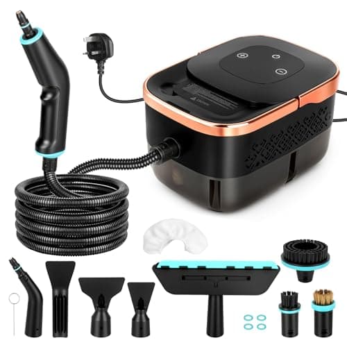 Image of 2500W Handheld Steam Cleaner – 4-Bar High Pressure, 15-Second Instant Heat-Up, 105°C Sterilizing Steam, 1250ml Large Tank, 6-Speed Adjustable with 10 Accessories for Kitchen, Bathroom, Car & Tile