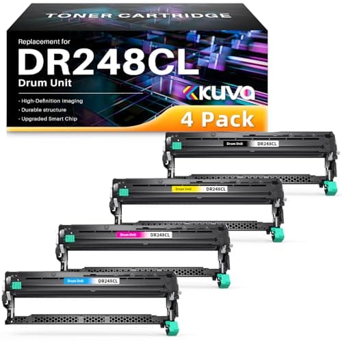 Image of DR248CL DR248 Drum Unit Compatible with Brother DR-248CL DR-248 Drum for Brother DCP-L3520CDW DCP-L3560CDW HL-L8240CDW HL-L8230CDW MFC-L3740CDW HL-L3220CW MFC-L8390CDW DCP-L3555CDW (4 Pack)