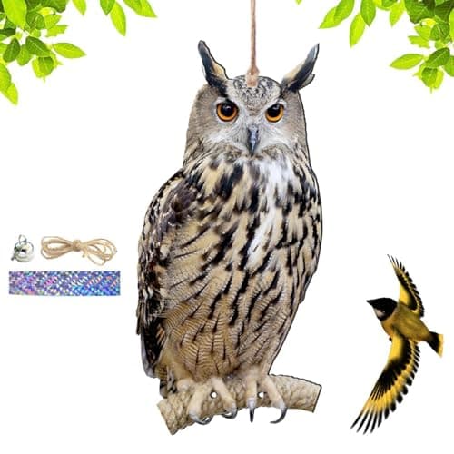 Image of Hawk Bird Scarer, Bird Repel Scarecrow, 2D Owl Scarecrow Pendant Garden Protector, Waterproof Decorative Fake Birds Scar Device For Patio, Balcony, Yard, Garden & Outdoor Decoration