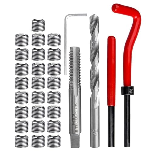 Image of Gasea 30PCS M8 x 1.25mm Metric Thread Repair Insert Kit for Helicoil Car Auto Repair Insertion Tool Thread Restoring Kit