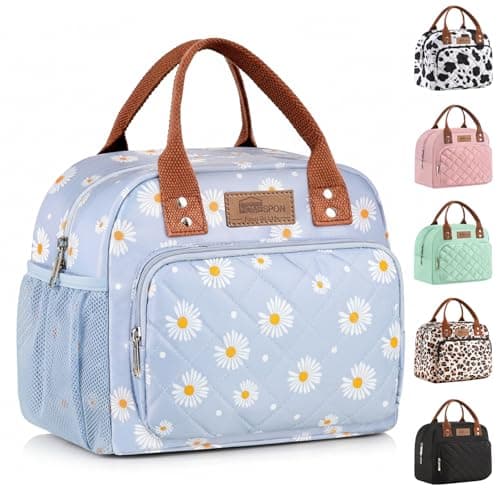 Image of HOMESPON Insulated Lunch Bag for Women Men Ladies Work Adult Cool Tote Box Container with Side Pockets