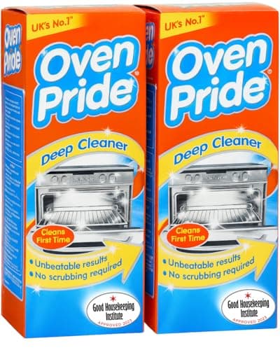 Image of 2 x Oven Pride | Oven Cleaner - 500ml Complete Oven Cleaning Kit with Safety Gloves & Cleaning Bag - Cleans First Time - Oven Cleaner Heavy Duty - Degreases Oven Without Scrubbing (Pack of 2)