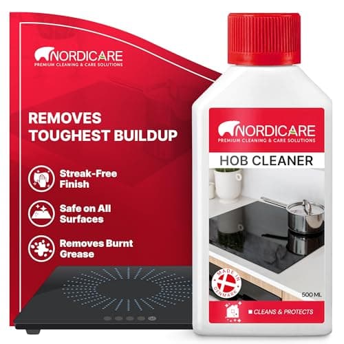 Image of Nordicare Hob Cleaner Glass Ceramic - Induction Stove Top Cleaner Polish and Protector for Everyday Use - Made in Denmark (500ml)