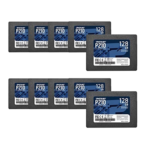 Image of Patriot P210 SATA 3 128GB SSD 2.5 Inch Internal Solid State Drive 10 Pack, Lot of 10 - P210S128G25
