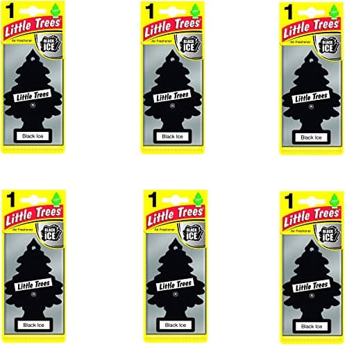 Image of Little Trees Car Air Freshener Black Ice - Pack of 6