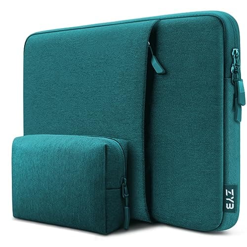 Image of ZYB Waterproof Laptop Sleeve 13-13,3 Inch,Laptop Case 13 13.3 Inch+ for 2017-2022-2026 MacBook Air 13 Inch M5 M4 M3 M2 M1,MacBook Neo 2012-2026 MacBook Pro 14/13 Inch Case M5 M4 M3 M2 M1 etc-Teal