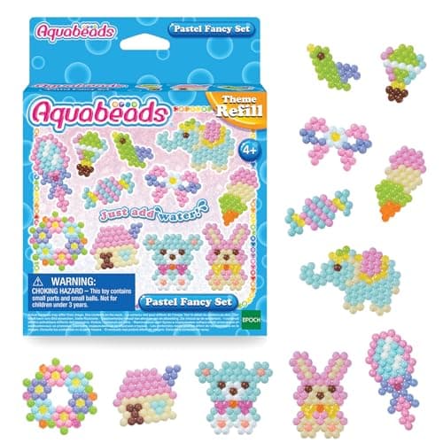 Image of Aquabeads 31504 Pastel Fancy Set - Arts and Crafts Bead Activity Toy