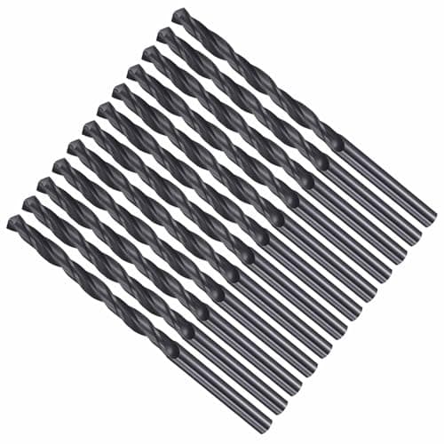 Image of CoCud Drill Bit, 4.2mm Cutting Diameter, 4241 HSS Nitriding Black 118° Cutting Angle Versatile Bits - (Applications: for Drilling Plastic Wood Soft Metal), 12-Pieces