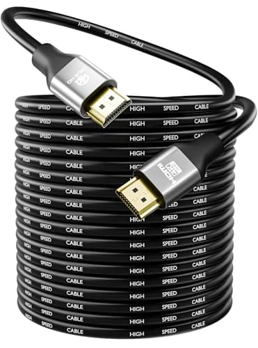 Image of True HQ 4K HDMI Cable 25m, High Speed 18Gbps (HDMI 2.0), 4K@60Hz Ultra HD with HDR10, ARC, HDCP 2.2 and Ethernet – Extra Long Lead for TV, Projector, Monitor, PS5, Xbox