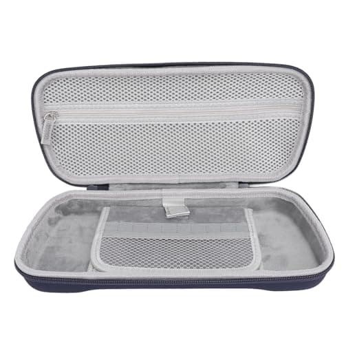 Image of XUMIUZIY Compact Hard Protective Case, Portable Hard Shell Travel Bag with Pockets, for Rog Ally X 2024 RC72LA, for Rog Ally 2023 RC71L, for Claw A1M & Other Accessories (Deep Blue)