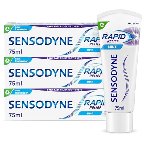Image of Sensodyne Sensitive Toothpaste Rapid Relief Mint 75ml (Pack of 3)
