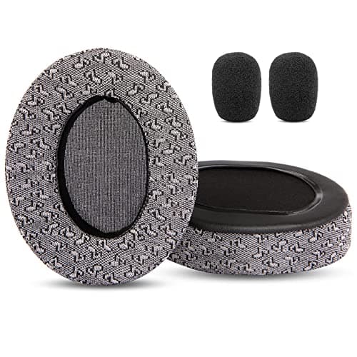 Image of TaiZiChangQin Ear Pads Ear Cushion Mic Foam Replacement Compatible with Roccat ELO 7.1 USB/ElO 7.1 AIR/ELO X Stereo Headphone (Upgrade Fabric Earpads Gray)