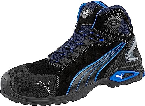 Image of Puma Safety Men's Rio Black Mid 632250-44 Safety Boots S3 Size 44 Blue 1 Pair, 10 UK
