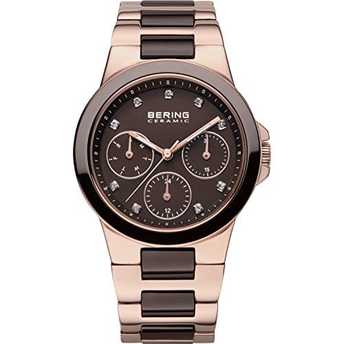 Image of BERING Women Analog Quartz ceramic collection Watch with stainless steel/Ceramic Strap and Sapphire Crystal 32237-765