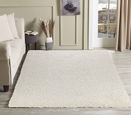 Image of Serdim Rugs Living Room Shaggy Area Rugs, Polypropylene, IVORY, 120x170cm(4'x5'6)