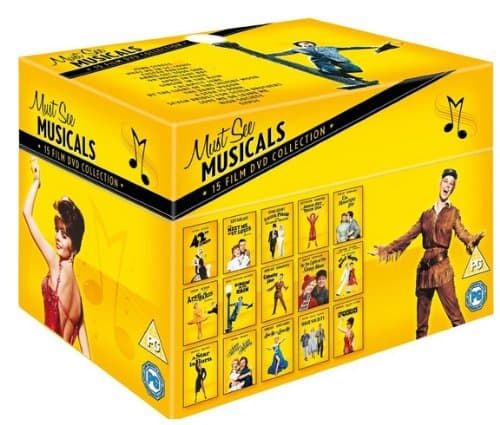Image of The Best Hollywood Classic Must See Movie Musicals 15 Discs Collection DVD Box Set: 42nd Street (1933), Meet Me in St. Louis (1944), Easter Parade (1948), Annie Get Your Gun (1950), On Moonlight Bay (1951), April in Paris (1952), Singin' in the Rain (1952), Calamity Jane (1953), On Moonlight Bay (1951), By the Light of the Silvery Moon (1953), The Band Wagon (1953), A Star Is Born (1954), Seven Brides for Seven Brothers (1954), Love Me Or Leave Me (1955), High Society (1956), Gypsy (1962)