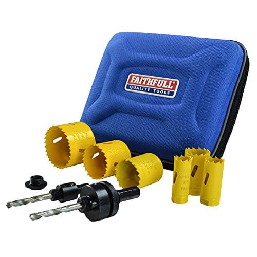 Image of Faithfull FAIHSKP Bi-Metal Cobalt Holesaw Kit - Plumbers 9 Piece