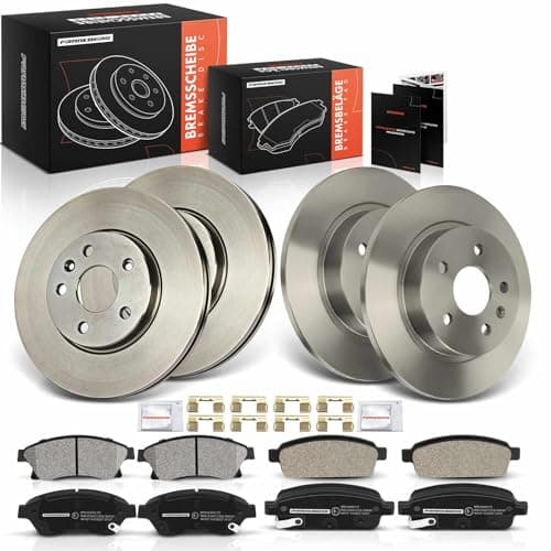 Image of Frankberg Brake Kit incl. 4x Brake Disc + 8x Brake Pad Front Rear Compatible with Astra J Caravan P10 Astra J GTC Astra J P10 Replace# 13473428