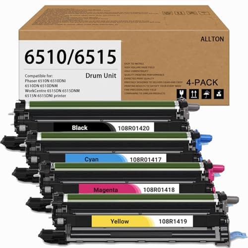 Image of Allton Phaser 6510 WorkCentre 6515 Drum Unit Compatible Xerox 108R01417 108R01418 108R01419 108R01420 Imaging Unit Replacement for Xerox WorkCentre 6515 Phaser 6510 Printer(4-Pack)