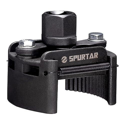 Image of Spurtar Adjustable Oil Filter Wrench 60-80mm Universal Oil Filter Removal Tool 1/2'' Drive Oil Filter Tool Perfect Fits Small Medium-Sized Spin-on Oil Filters, TFW30712