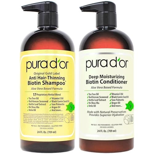 Image of PURA D'OR Deep Moisturizing Premium Organic Argan Oil & Aloe Vera Conditioner, 16 Fluid Ounce by PURA D'OR