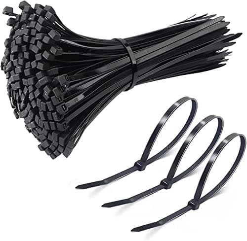 Image of Orinon | 90 Pcs Black Nylon Cable Ties | 370mm x 4.8mm | Heavy Duty | Cable Wire Ties Self Locking, Nylon Zip Ties for Home Office Garage and Workshop