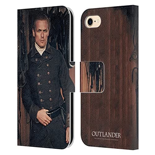 Image of Head Case Designs Officially Licensed Outlander Jamie Fraser Season 6 Characters Leather Wallet Case Compatible With Apple iPhone 7/8 / SE 2020 & 2022