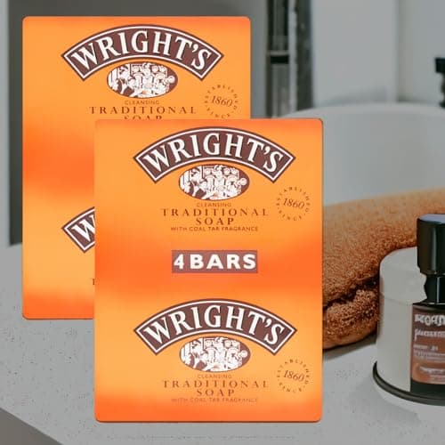 Image of 8 x 100g Wrìghtś Coal Tar Soap, for everyday skin cleansing, Suitable for All Skin Types.