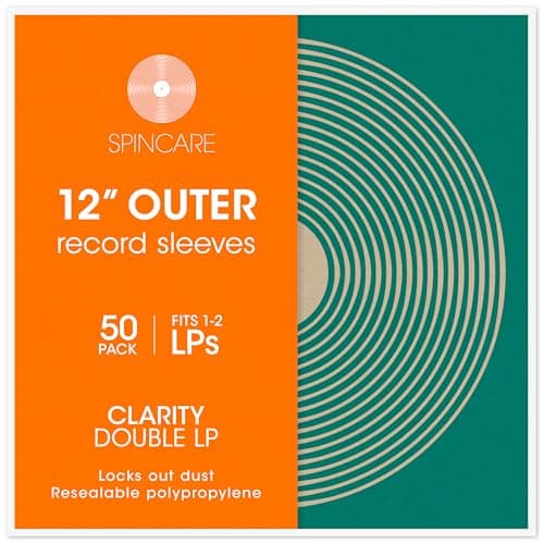 Image of Clarity 12" Super Clear Gatefold Resealable Outer Vinyl Record & LP Blake Sleeves Covers (Pack of 50)